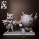 Chibi Goblin - Fuze and her Bombbot Mr. Biggy - STL only - Only-Games