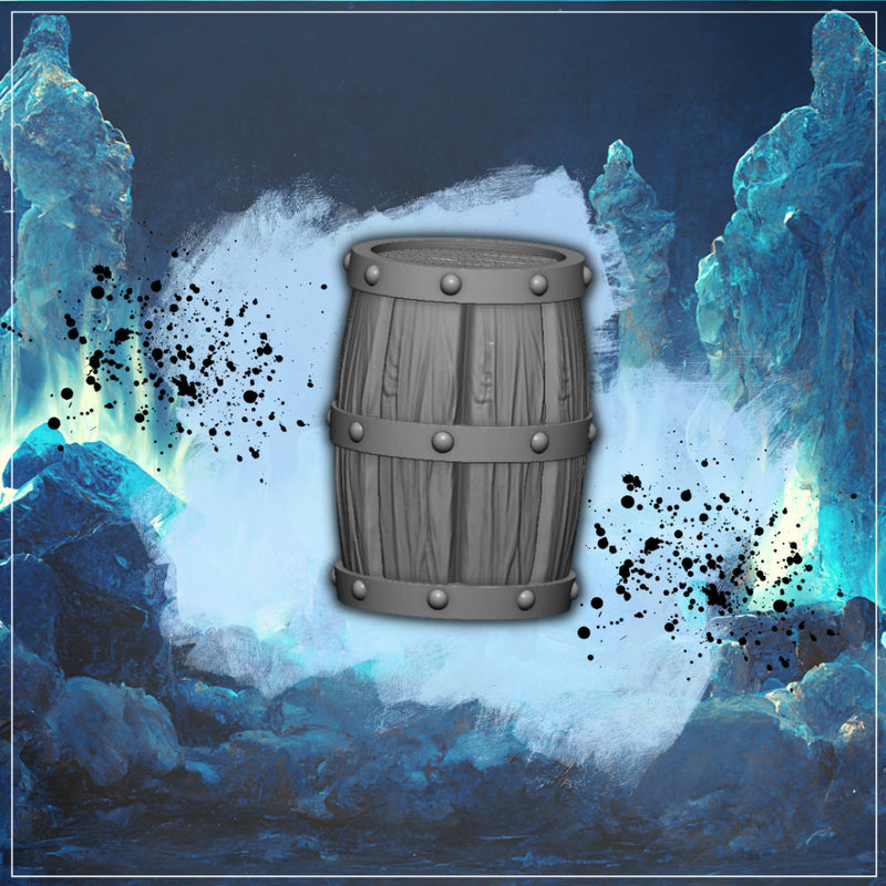 Wooden Barrel - Tavern & Farm Prop STL, DnD & Wargaming Terrain