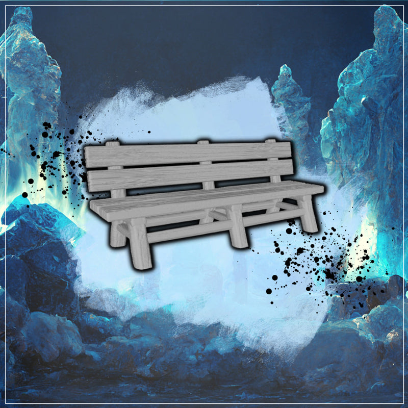 Wooden Bench - Village Furniture Prop STL, DnD & Wargaming Terrain
