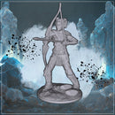 Elf Archer Woman 2 - Fantasy Miniature STL, DnD & Wargaming