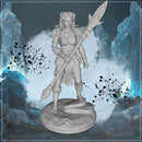 Elf Spearwoman 1 - Fantasy Miniature STL, DnD & Wargaming