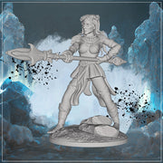 Elf Spearwoman 2 - Fantasy Miniature STL, DnD & Wargaming - Only-Games