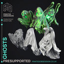 Ghosts - 3 Models - Undead Creature -  PRESUPPORTED - Illustrated and Stats - 32mm scale