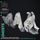 Ghosts - 3 Models - Undead Creature -  PRESUPPORTED - Illustrated and Stats - 32mm scale
