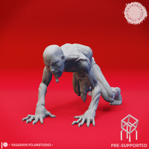 Crawling Ghoul - Tabletop Miniature (Pre-Supported) - Only-Games