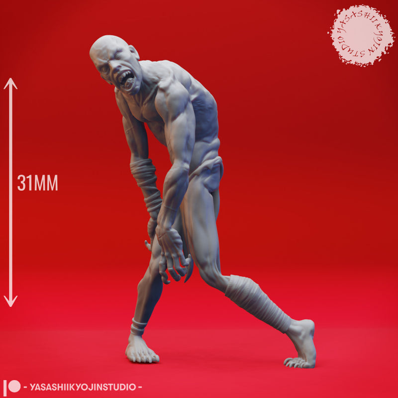 Ghoul Mob - Tabletop Miniatures (Pre-Supported)