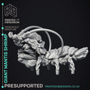 Giant Mantis Shrimp - Large sea Creature - PRESUPPORTED - 32mm Scale
