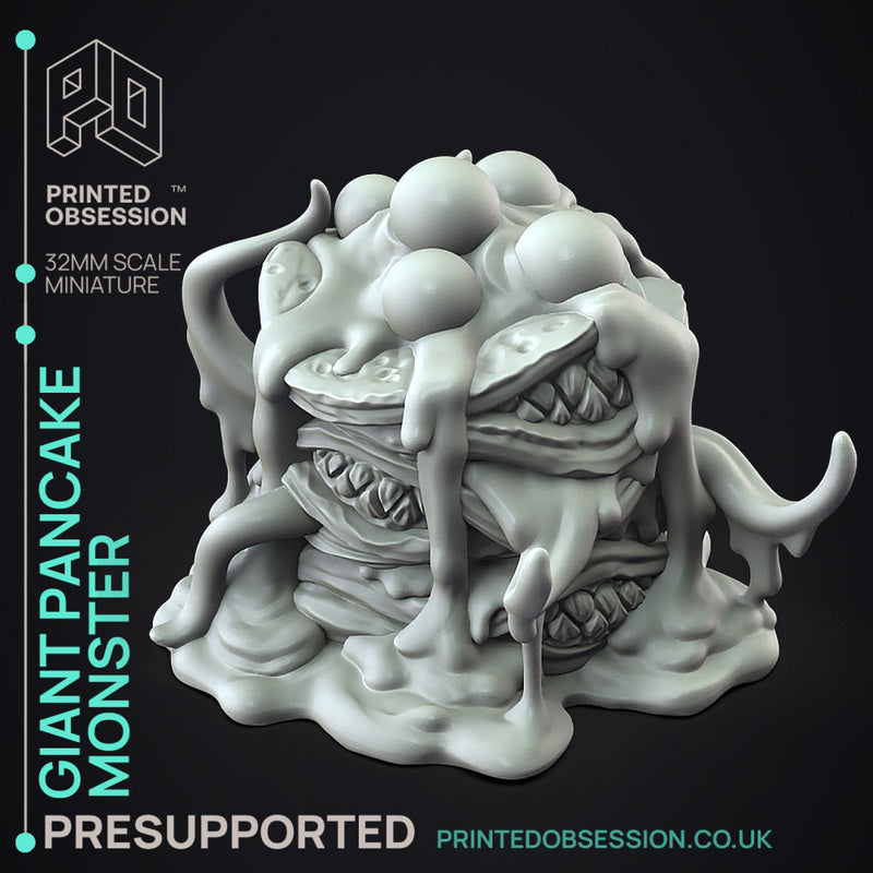 Giant Pancake Monster - Boss Monster -  PRESUPPORTED - Illustrated and Stats - 32mm scale