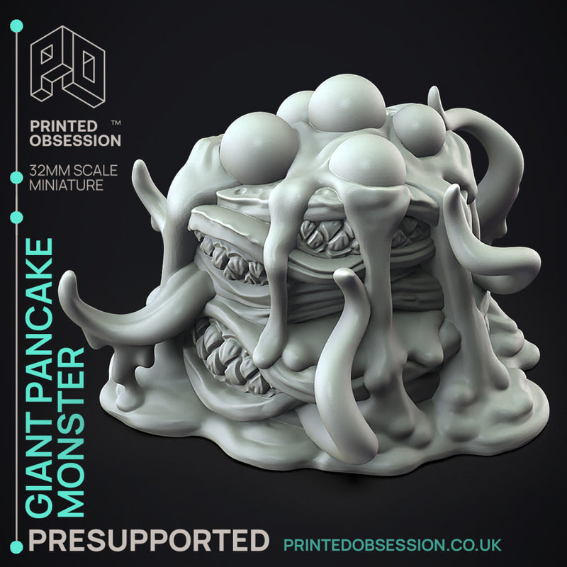 Giant Pancake Monster - Boss Monster -  PRESUPPORTED - Illustrated and Stats - 32mm scale