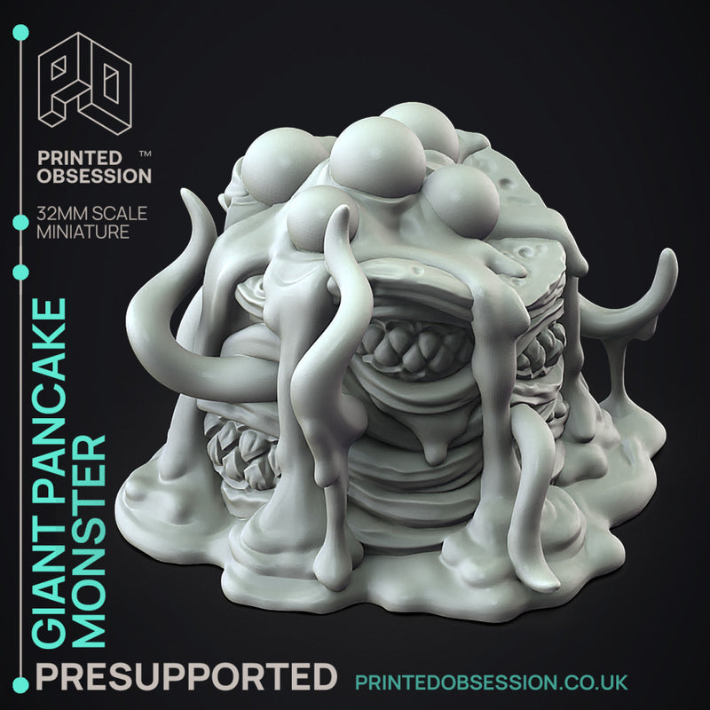 Giant Pancake Monster - Boss Monster -  PRESUPPORTED - Illustrated and Stats - 32mm scale