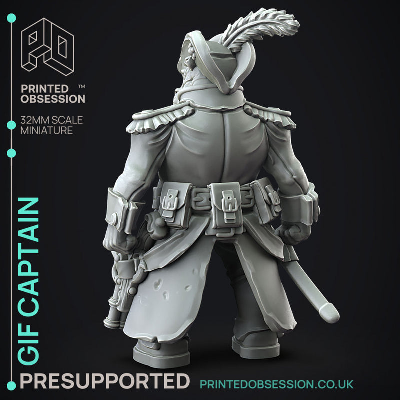Giff Captain - Space Adventures - Weird Shores - PRESUPPORTED - 32mm scale