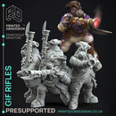 Giff Riflemen x4 - Weird Shores - PRESUPPORTED - 32mm scale
