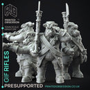 Giff Riflemen x4 - Weird Shores - PRESUPPORTED - 32mm scale