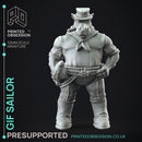 Giff Sailors x4 - Weird Shores - PRESUPPORTED - 32mm scale
