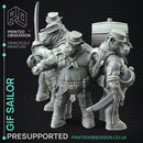 Giff Sailors x4 - Weird Shores - PRESUPPORTED - 32mm scale