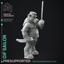 Giff Sailors x4 - Weird Shores - PRESUPPORTED - 32mm scale