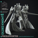 Gilded Knights - Flesh of Gold -  PRESUPPORTED - Illustrated and Stats - 32mm scale