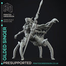 Gilded Singer -  PRESUPPORTED - Illustrated and Stats - 32mm scale