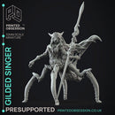 Gilded Singer -  PRESUPPORTED - Illustrated and Stats - 32mm scale