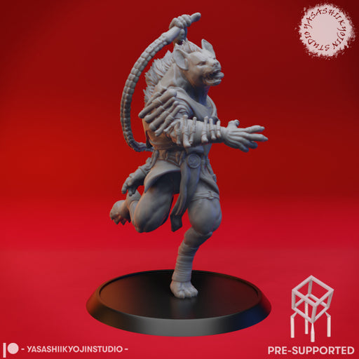 Gnoll - Bone Whip - Tabletop Miniature (Pre-Supported) - Only-Games