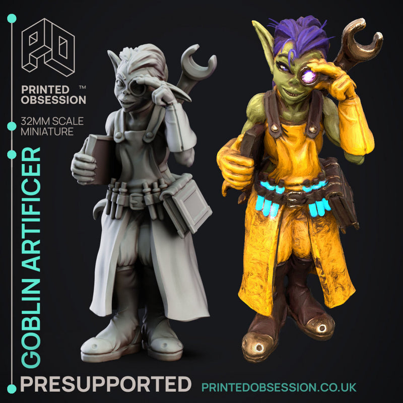 Technical - Goblin Artificer - Goblin Potion Brewer - PRESUPPORTED - 32mm Scale