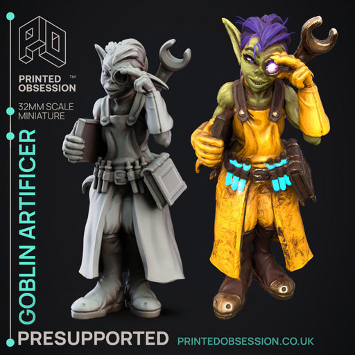 Technical - Goblin Artificer - Goblin Potion Brewer - PRESUPPORTED - 32mm Scale - Only-Games
