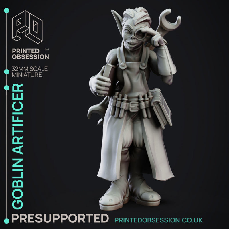 Technical - Goblin Artificer - Goblin Potion Brewer - PRESUPPORTED - 32mm Scale