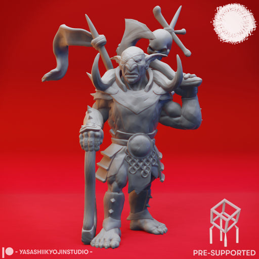 Goblin Warchief - Book of Beasts - Tabletop Miniatures (Pre-Supported) - Only-Games
