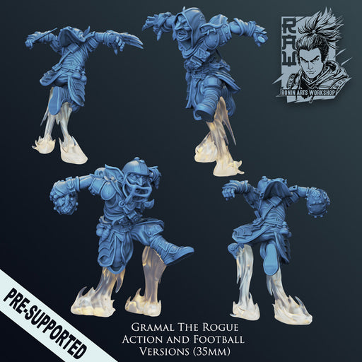 Gramal - Globlin Rogue in Action and Football Pose - STL only - Only-Games