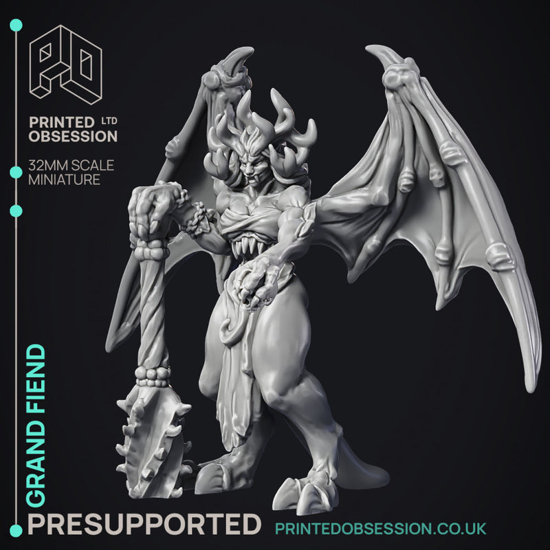 Grand Fiend - Large Demon - PRESUPPORTED - Hell Hath No Fury - 32mm Scale