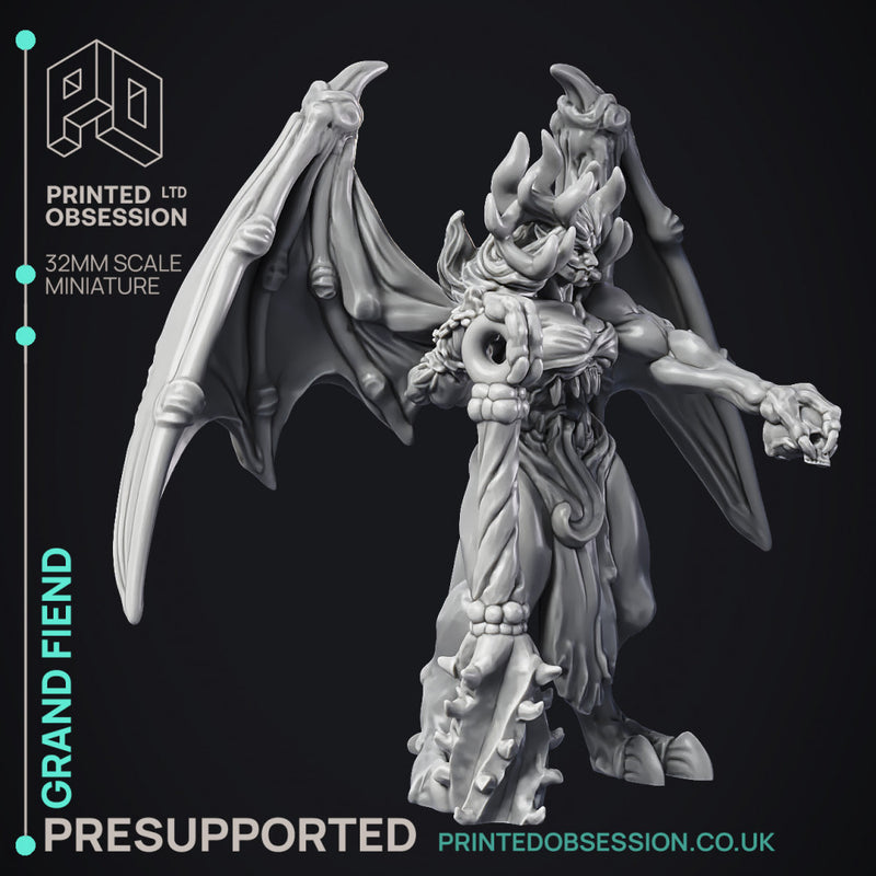 Grand Fiend - Large Demon - PRESUPPORTED - Hell Hath No Fury - 32mm Scale