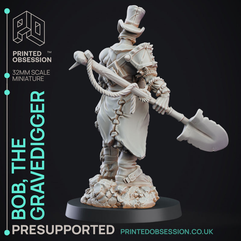 The Grave Digger- Undead Hero - Pre supported - 32mm scale - Only-Games