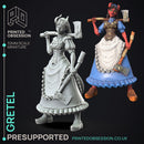 Hansel & Gretel - 2 Models -  PRESUPPORTED - Illustrated and Stats - 32mm scale