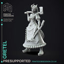 Hansel & Gretel - 2 Models -  PRESUPPORTED - Illustrated and Stats - 32mm scale