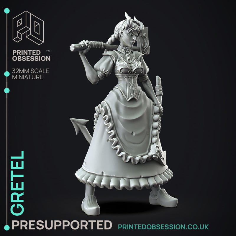 Hansel & Gretel - 2 Models -  PRESUPPORTED - Illustrated and Stats - 32mm scale