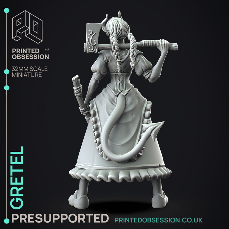 Hansel & Gretel - 2 Models -  PRESUPPORTED - Illustrated and Stats - 32mm scale