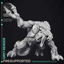 Grey Render - Large Creature - PRESUPPORTED - 32mm Scale