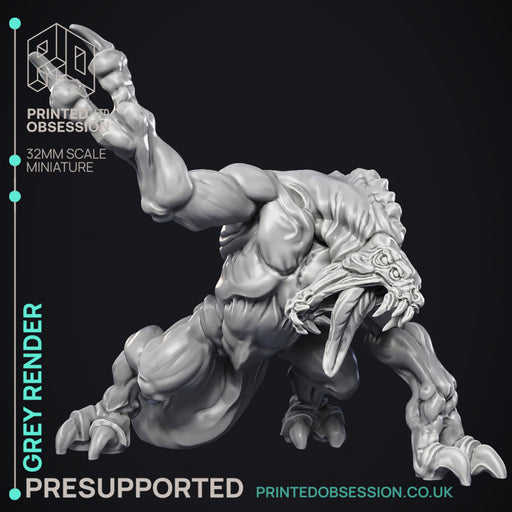 Grey Render - Large Creature - PRESUPPORTED - 32mm Scale - Only-Games