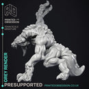 Grey Render - Large Creature - PRESUPPORTED - 32mm Scale