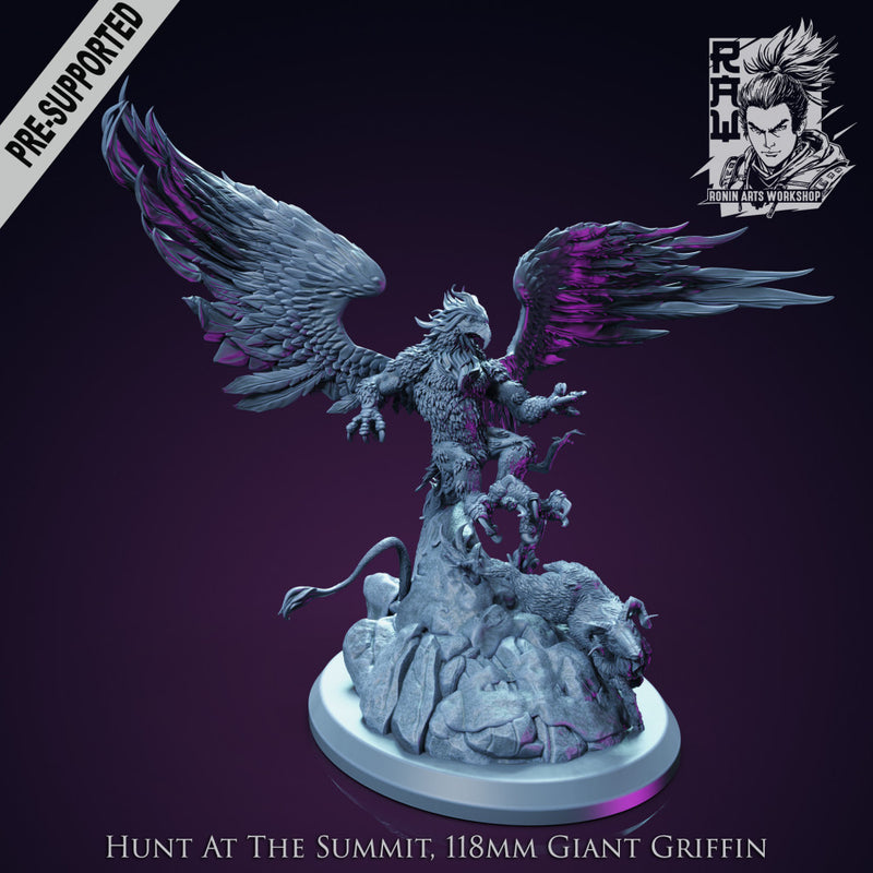 Hunt at the Summit - Giant Griffin Diorama - STL only - Only-Games
