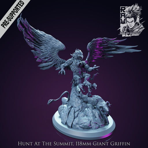 Hunt at the Summit - Giant Griffin Diorama - STL only - Only-Games