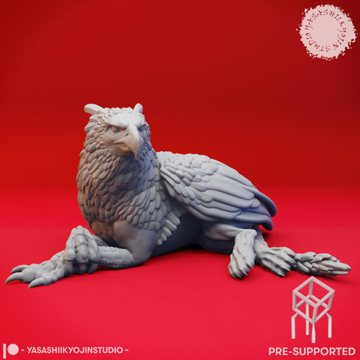 Laying Griffin - Tabletop Miniature (Pre-Supported) - Only-Games