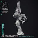 Griffins - 2 Models - PRESUPPORTED- Heaven Hath no Fury - 32mm scale