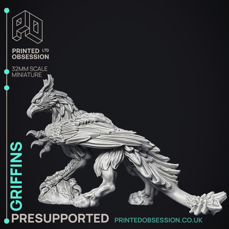 Griffins - 2 Models - PRESUPPORTED- Heaven Hath no Fury - 32mm scale