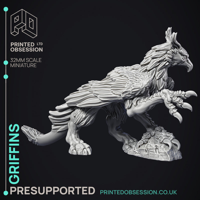 Griffins - 2 Models - PRESUPPORTED- Heaven Hath no Fury - 32mm scale