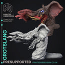 Grotslang - Large Creature - Cryptids of the Darkwood -  PRESUPPORTED - Illustrated and Stats - 32mm scale