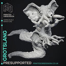 Grotslang - Large Creature - Cryptids of the Darkwood -  PRESUPPORTED - Illustrated and Stats - 32mm scale