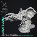 Grotslang - Large Creature - Cryptids of the Darkwood -  PRESUPPORTED - Illustrated and Stats - 32mm scale