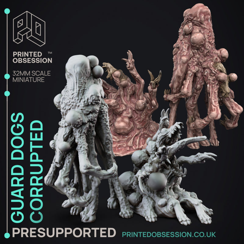Flesh Monster Guard Dogs - Lady of Pox - PRESUPPORTED - 32mm scale