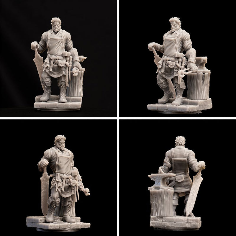 Gustave The Blacksmith - Living and Undead alts mini - 54mm - Only-Games